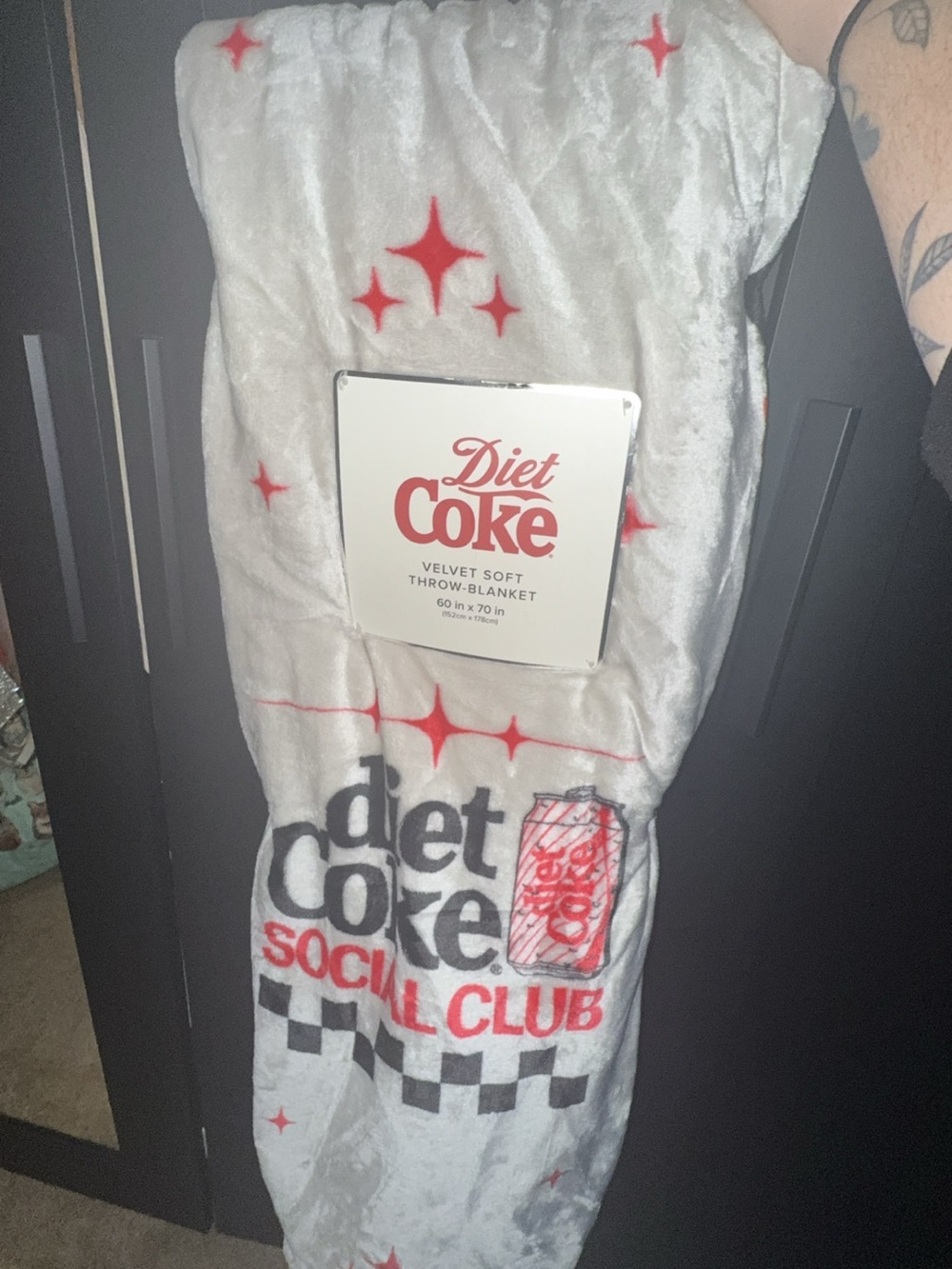 Diet Coke Velvet Throw Blanket